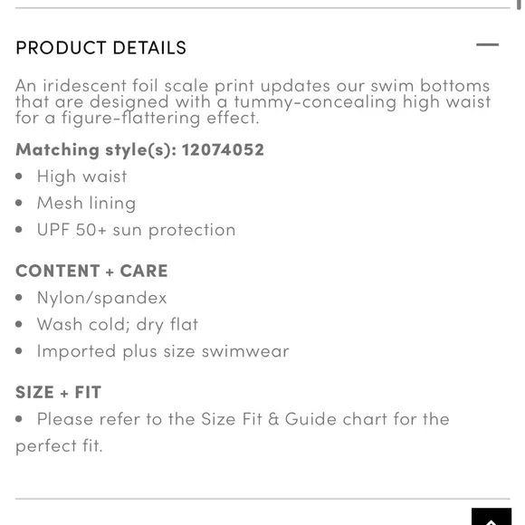 NWT! TORRID purple iridescent mermaid scale bikini swim bottoms, 3X. - Picture 7 of 8